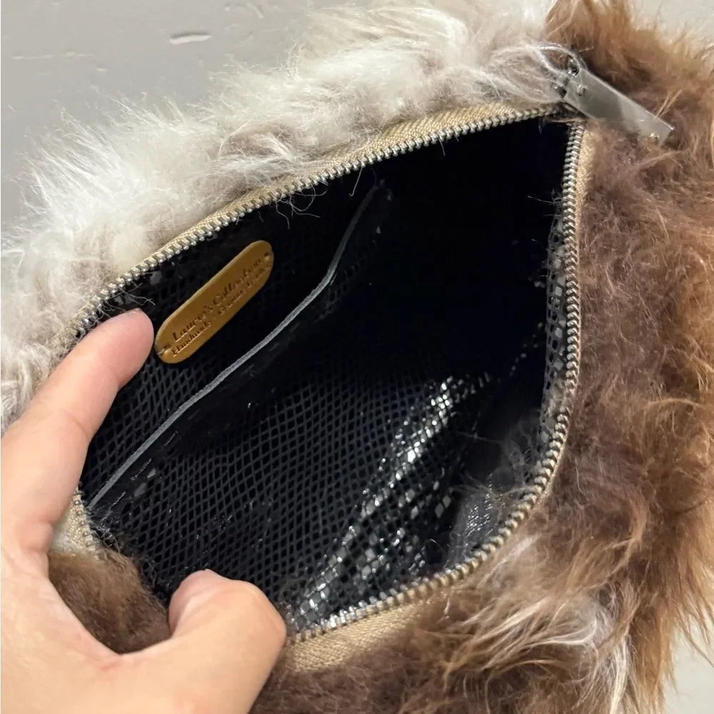 Handmade Real Natural Shearling Leather Barrel Bag/Shoulder Bag/Crossbody